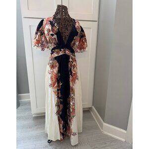 Anthropologie | Katerina Button-Front Dress | Floral Maxi | Large | NWOT
